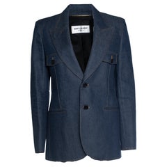 Saint Laurent, single breasted denim blazer