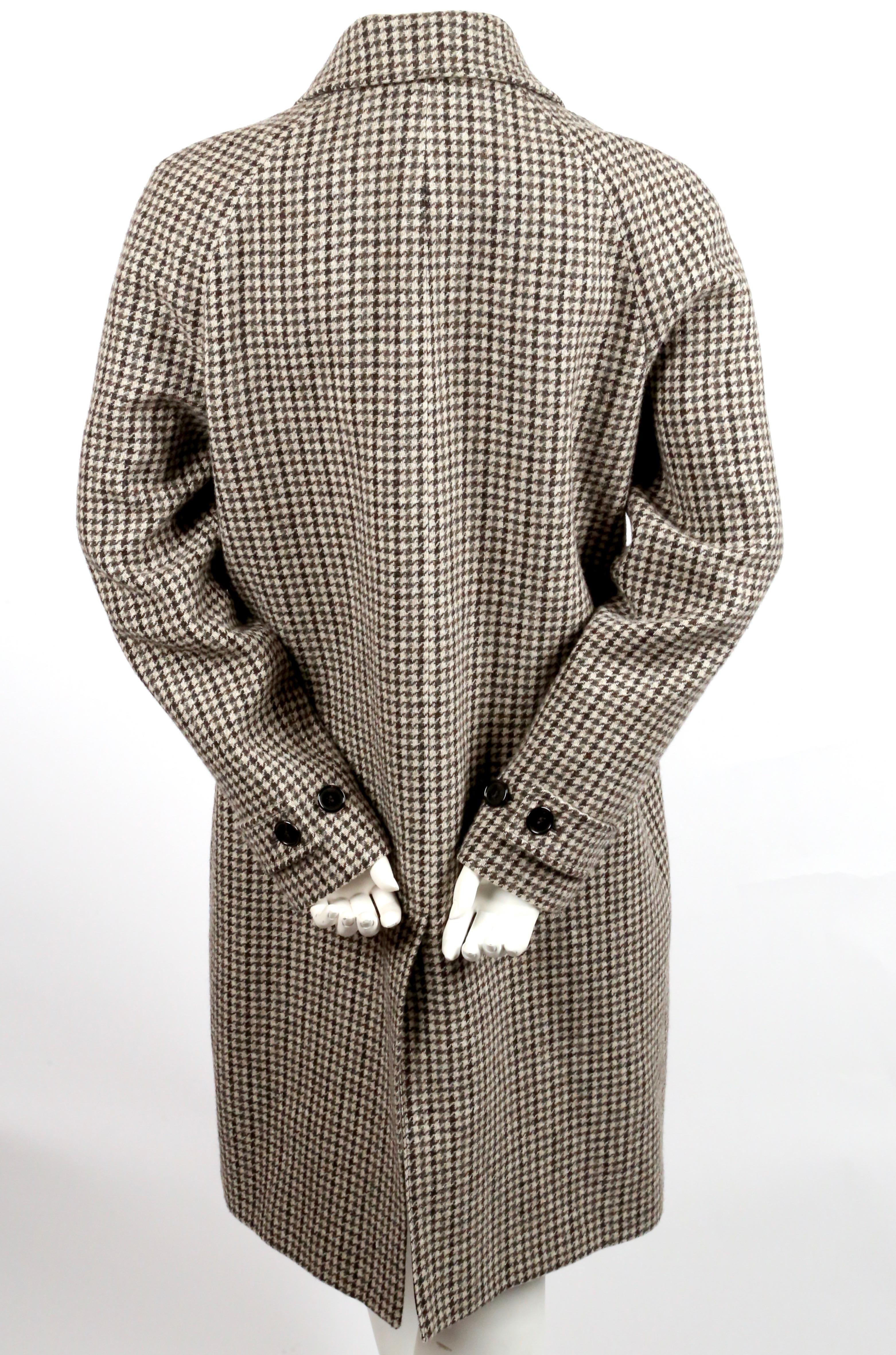 wool houndstooth coat