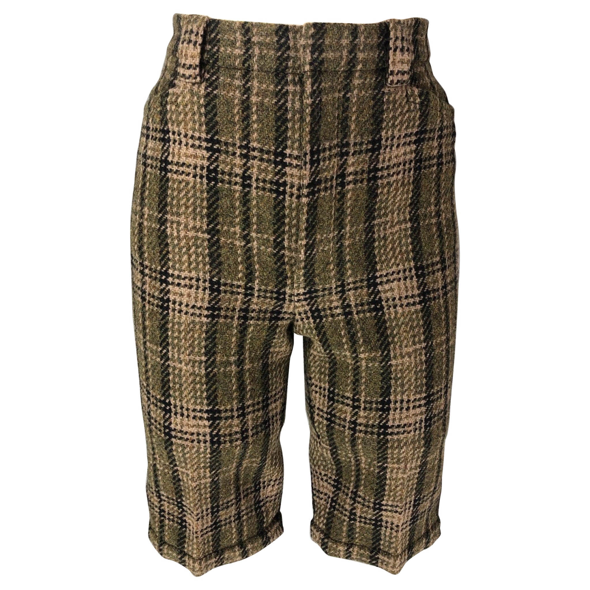 Saint Laurent taglia 0 Pantaloni bermuda a quadri in lana di Oliver