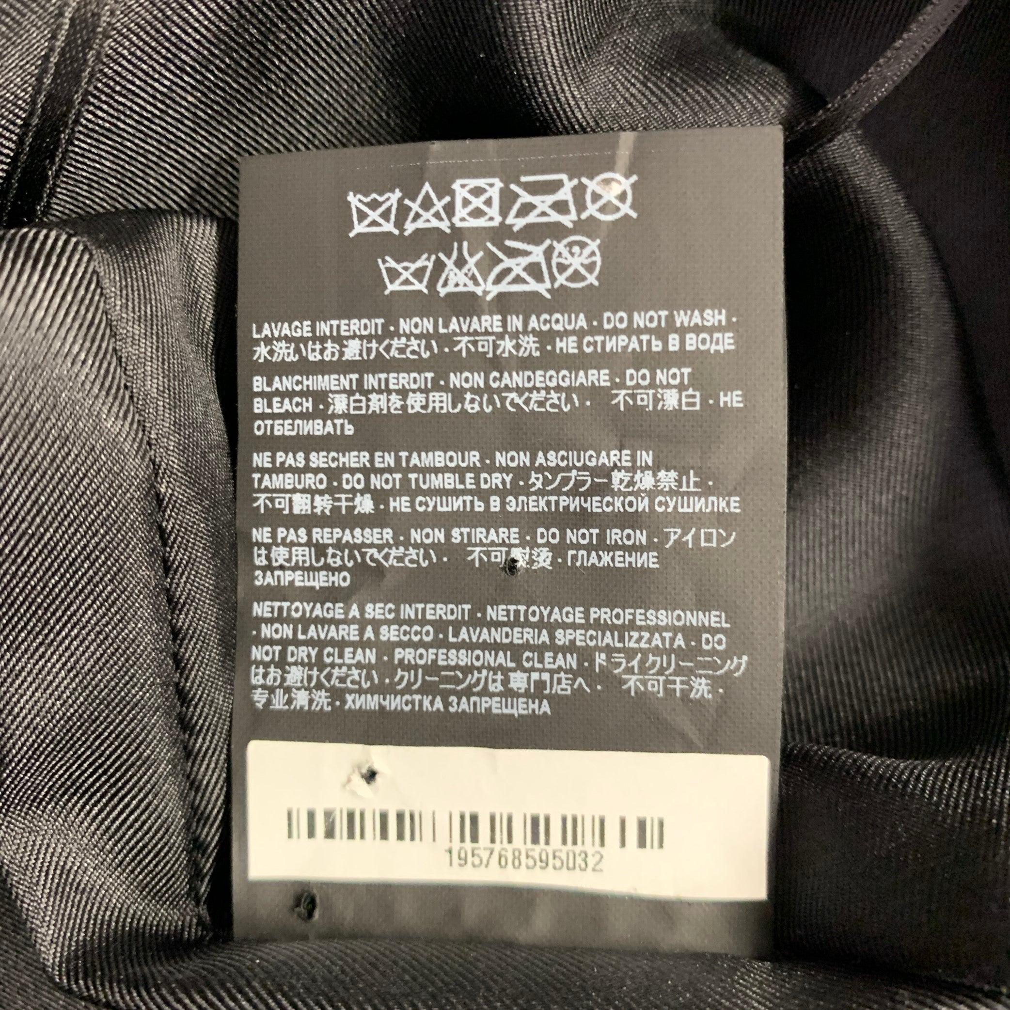 SAINT LAURENT Size 10 Black Calfskin Leather Mini Skirt 3