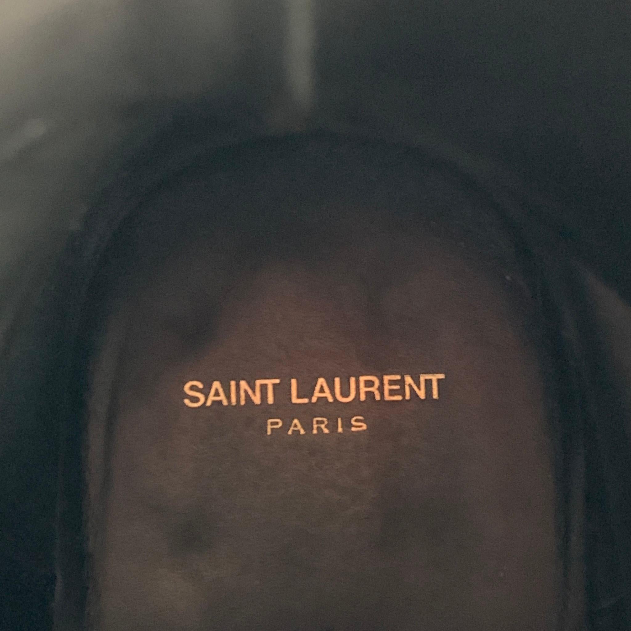 SAINT LAURENT Size 10 Black Leather Belted Wyatt 30 Jodhpur Boots 3