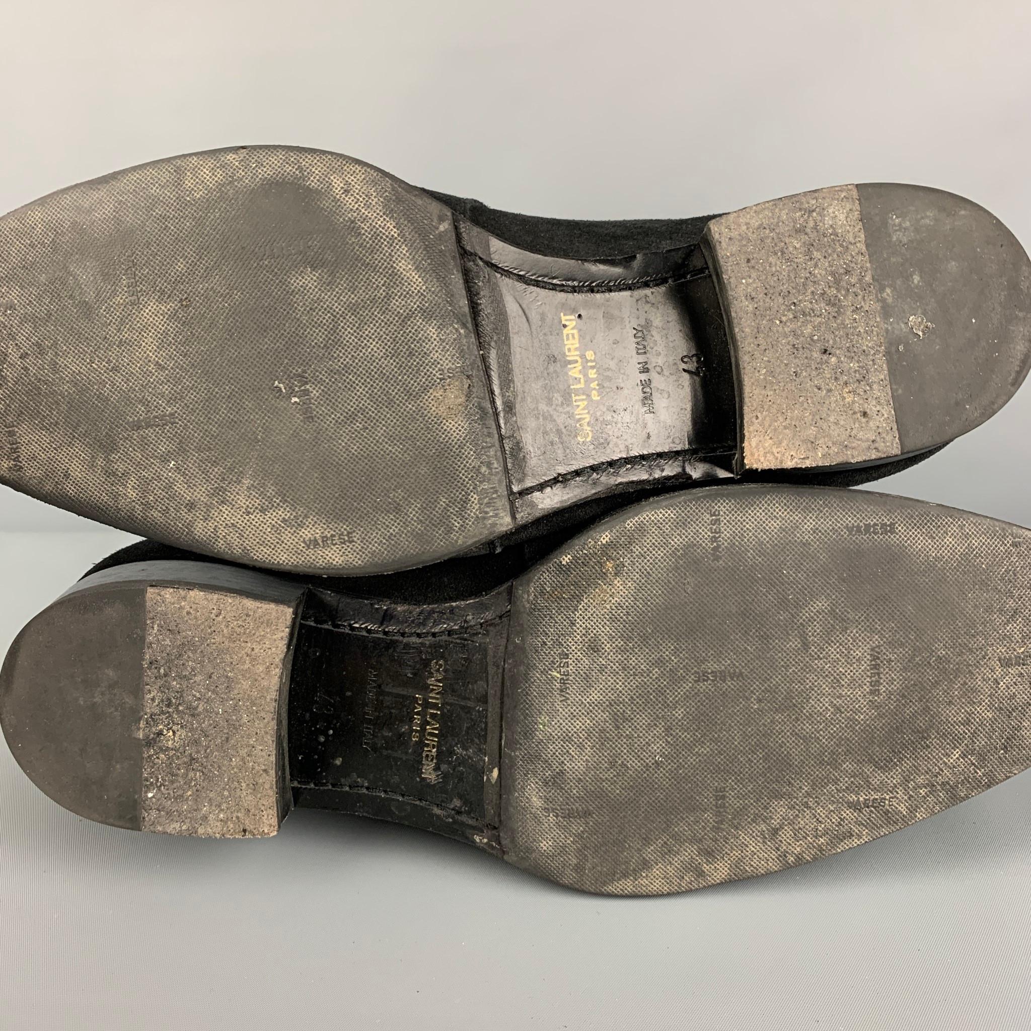 SAINT LAURENT Size 10 Black Leather Belted Wyatt 30 Jodhpur Boots 4