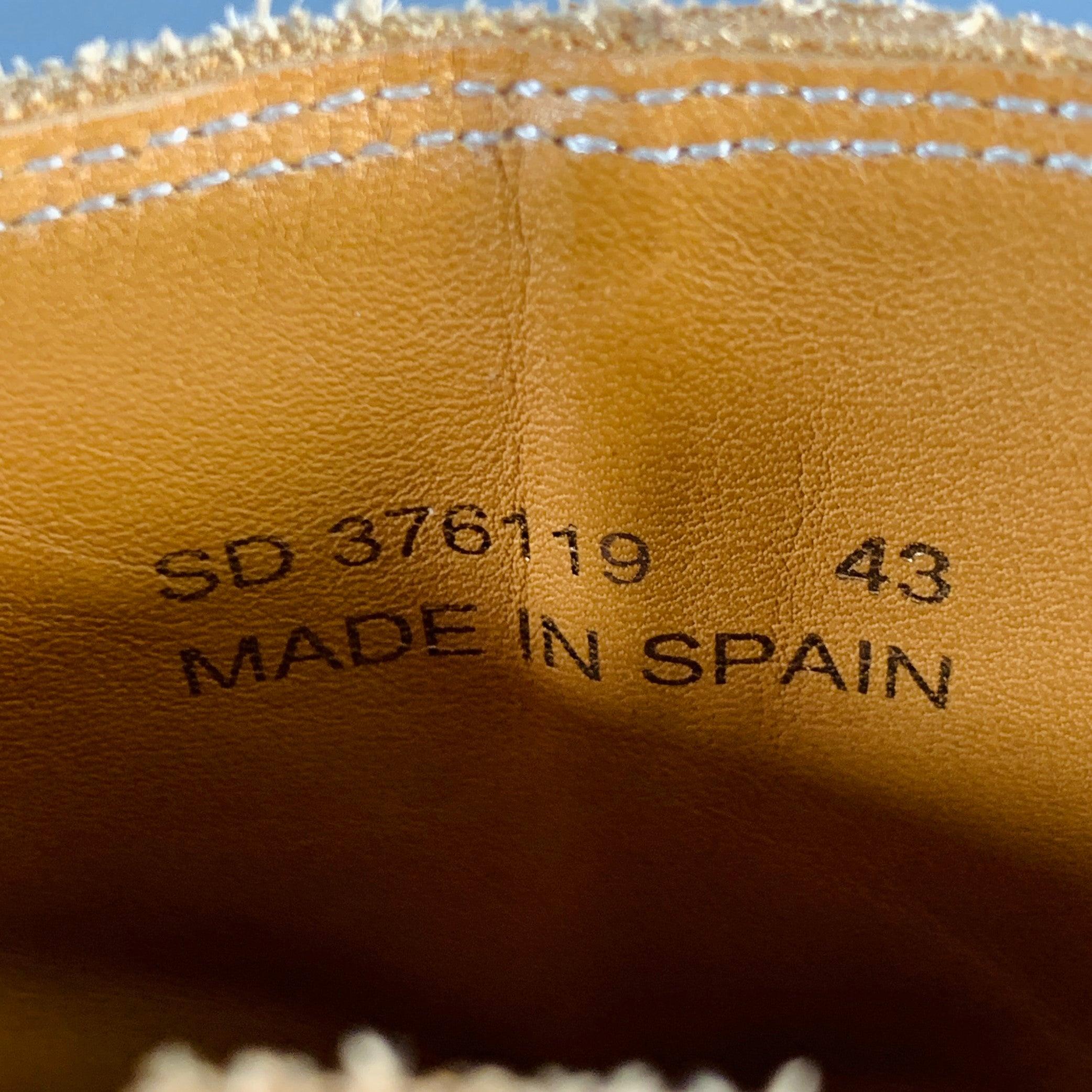 SAINT LAURENT Size 10 Camel Suede Side Zipper Western Cowboy Ankle Boots For Sale 4