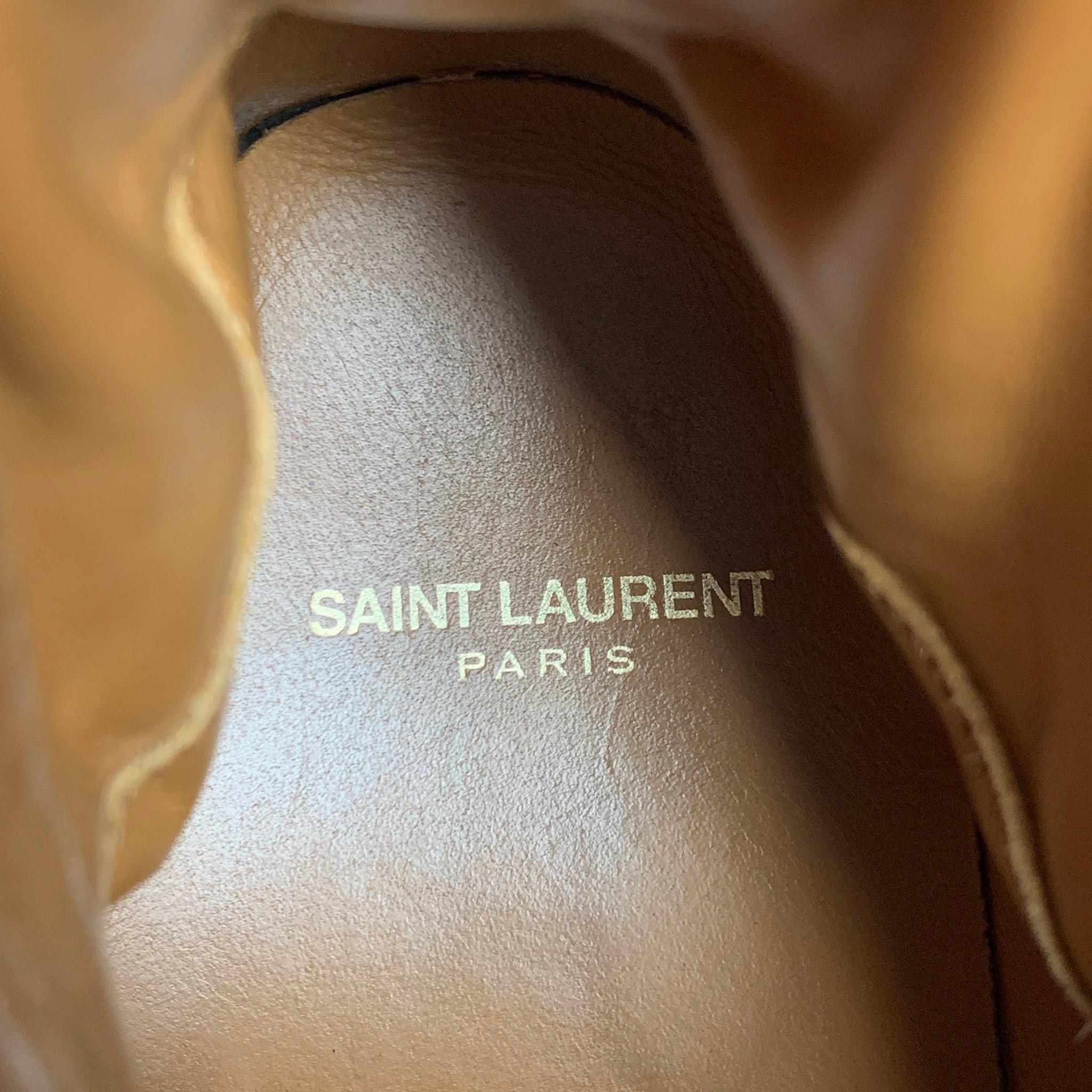 SAINT LAURENT Size 10 Tan Fringe Suede High Top SL/18H Sneakers 2