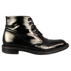 SAINT LAURENT Size 12 Black Leather Ankle Chukka Boots