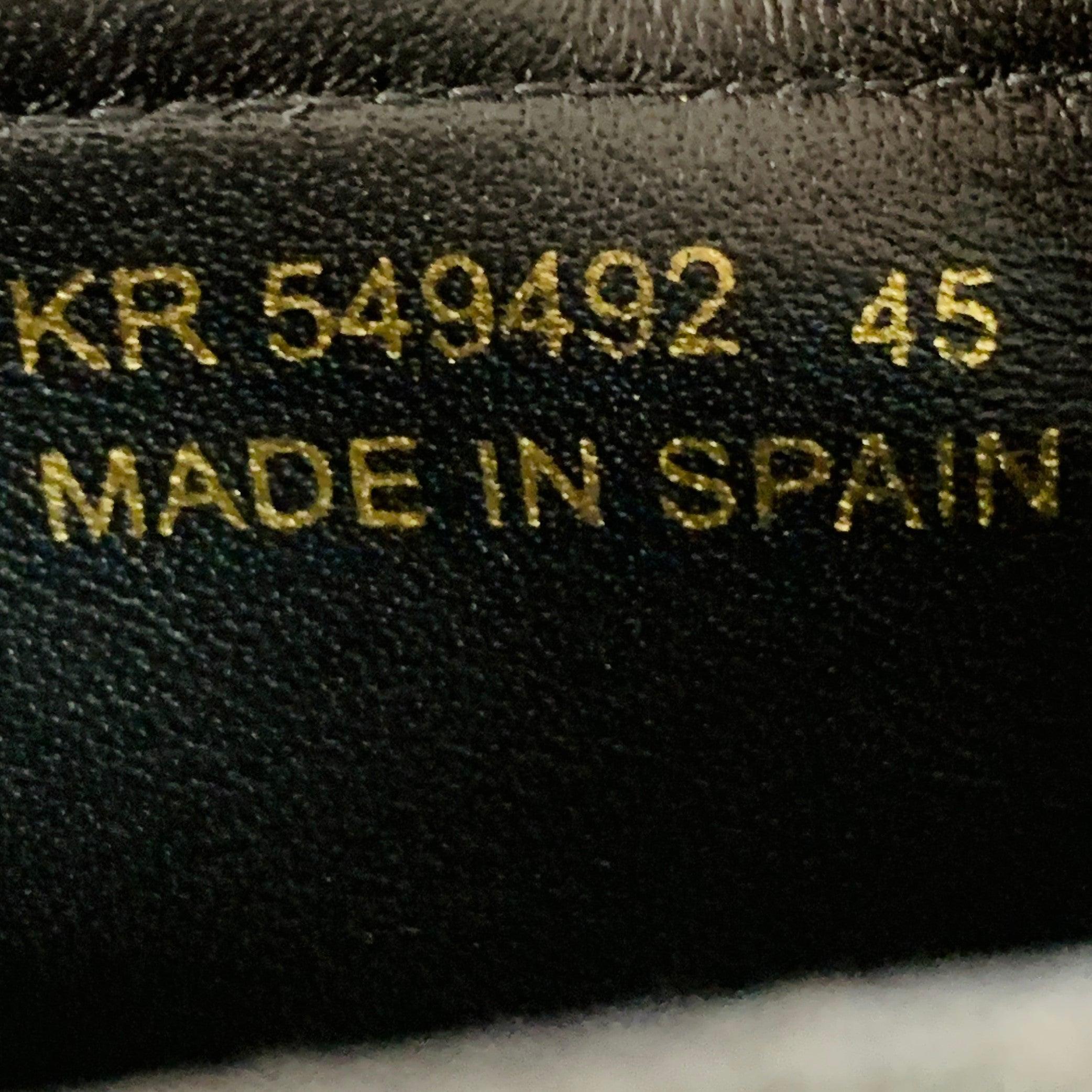 SAINT LAURENT Größe 12 Schwarz Natural Gesticktes Logo Canvas Espadrille Sneakers im Angebot 5