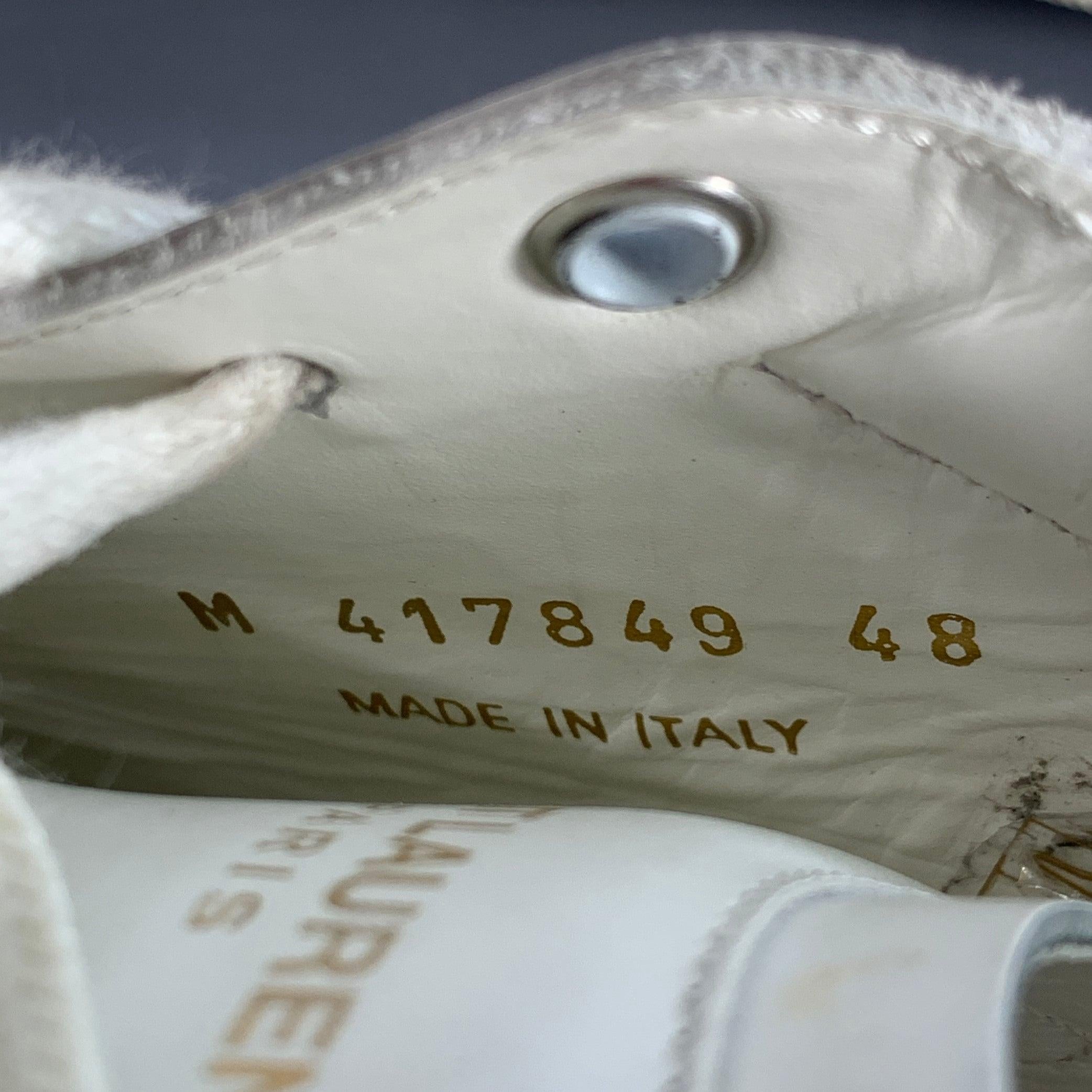 SAINT LAURENT Talla 15 Zapatillas bajas de piel blanca con cordones en venta 3