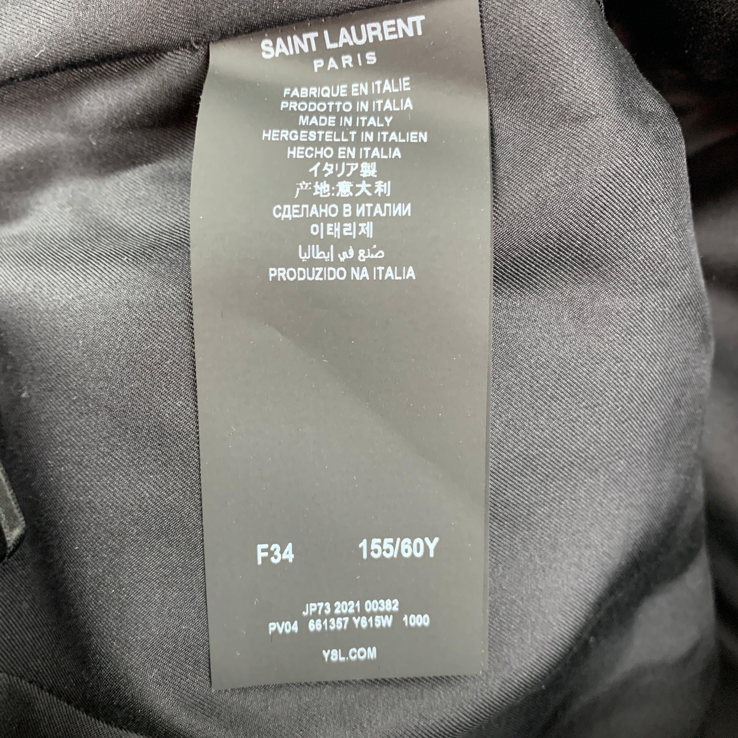 SAINT LAURENT Size 2 Black Cotton High Waisted Shorts In Good Condition For Sale In San Francisco, CA