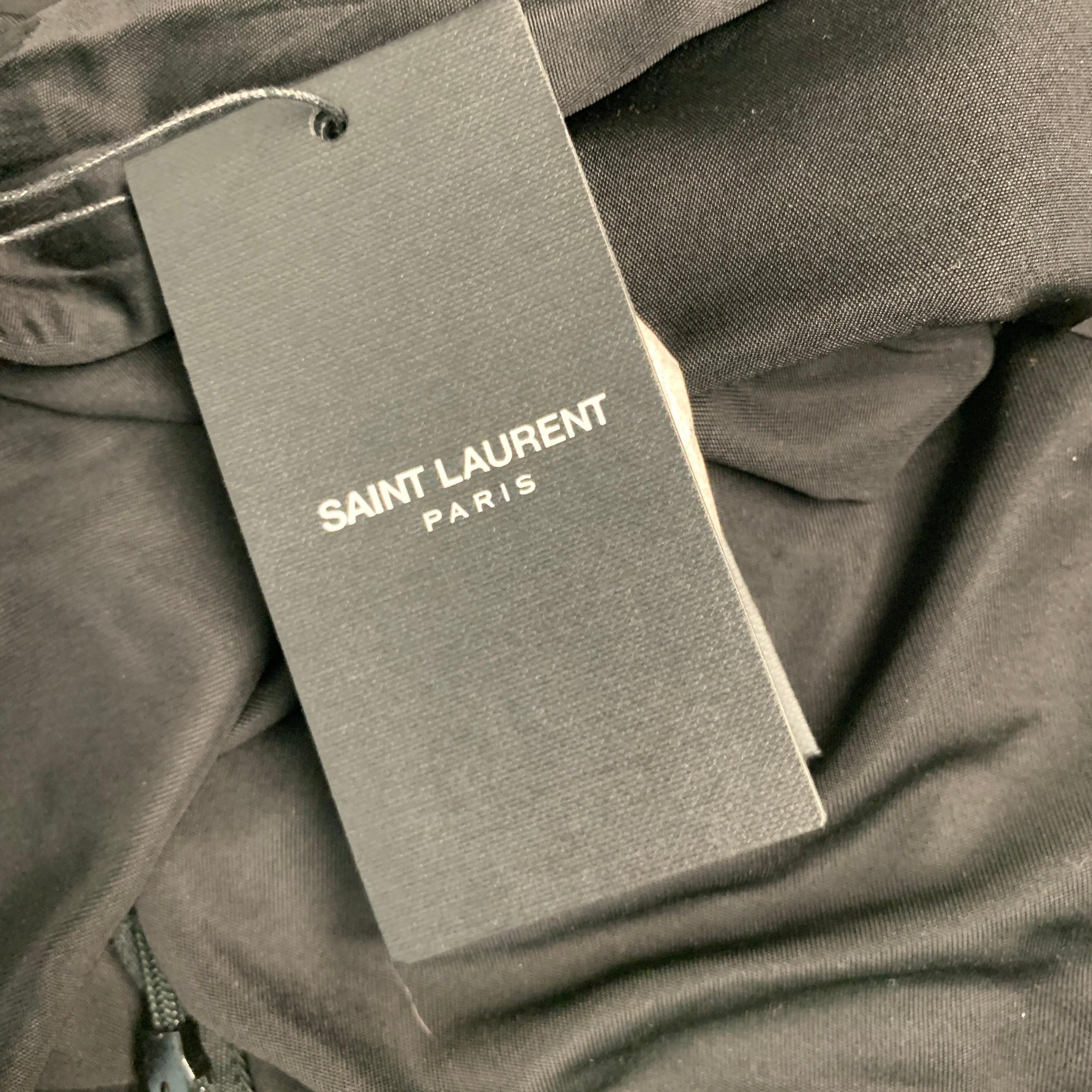 SAINT LAURENT Size 2 Black Jersey Long Skirt For Sale 3