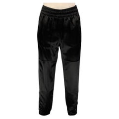 SAINT LAURENT Size 2 Black Silk Elastic Waistband Dress Pants