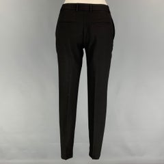 SAINT LAURENT Size 2 Black Virgin Wool Dress Pants