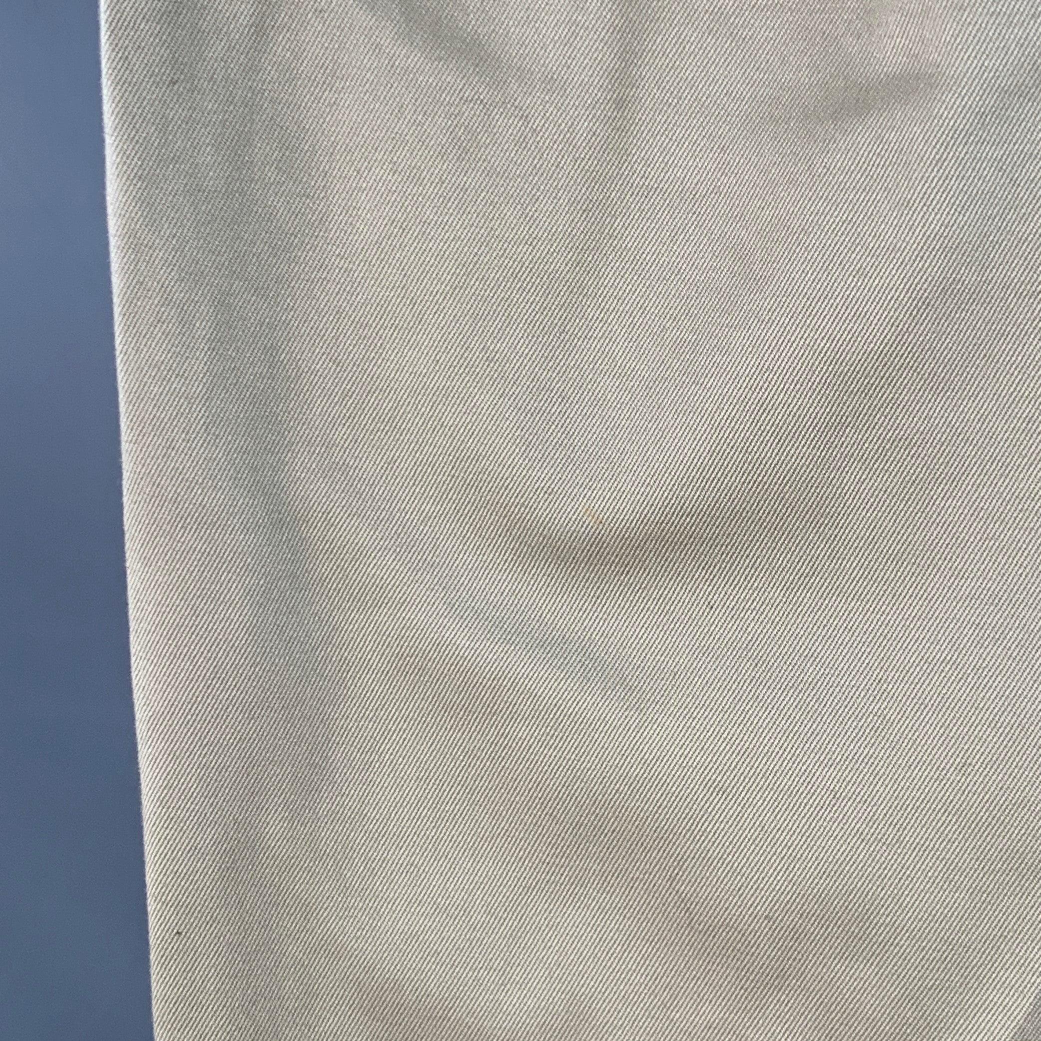 SAINT LAURENT Taille 30 Beige Pantalon droit plissé en coton mélangé à braguette boutonnée décontractée Pour hommes en vente