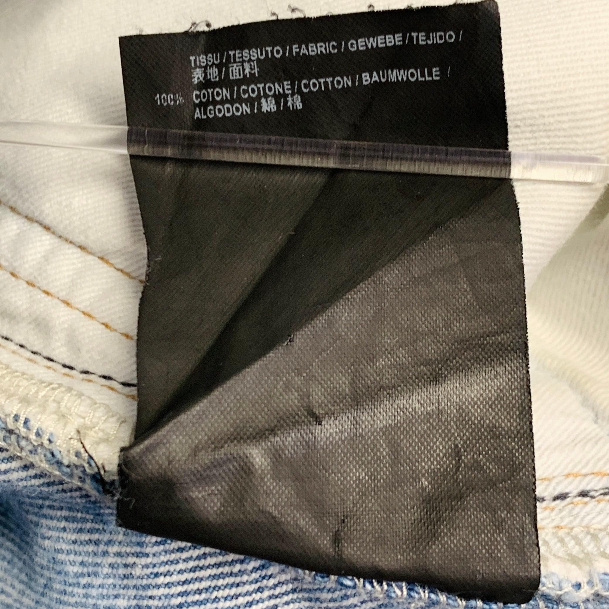SAINT LAURENT Taille 30 Jean 5 poches en coton délavé bleu en vente 2
