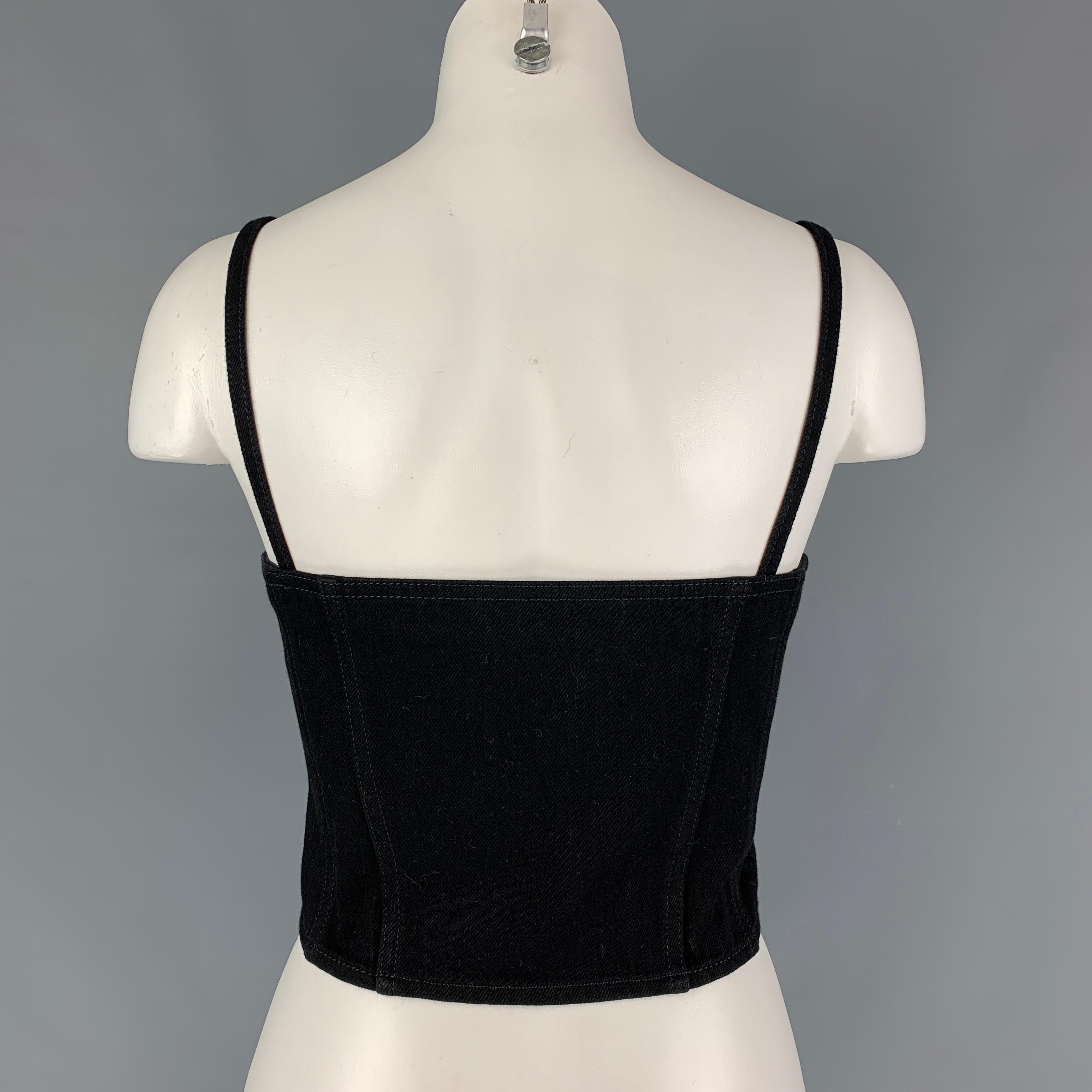 black denim corset top