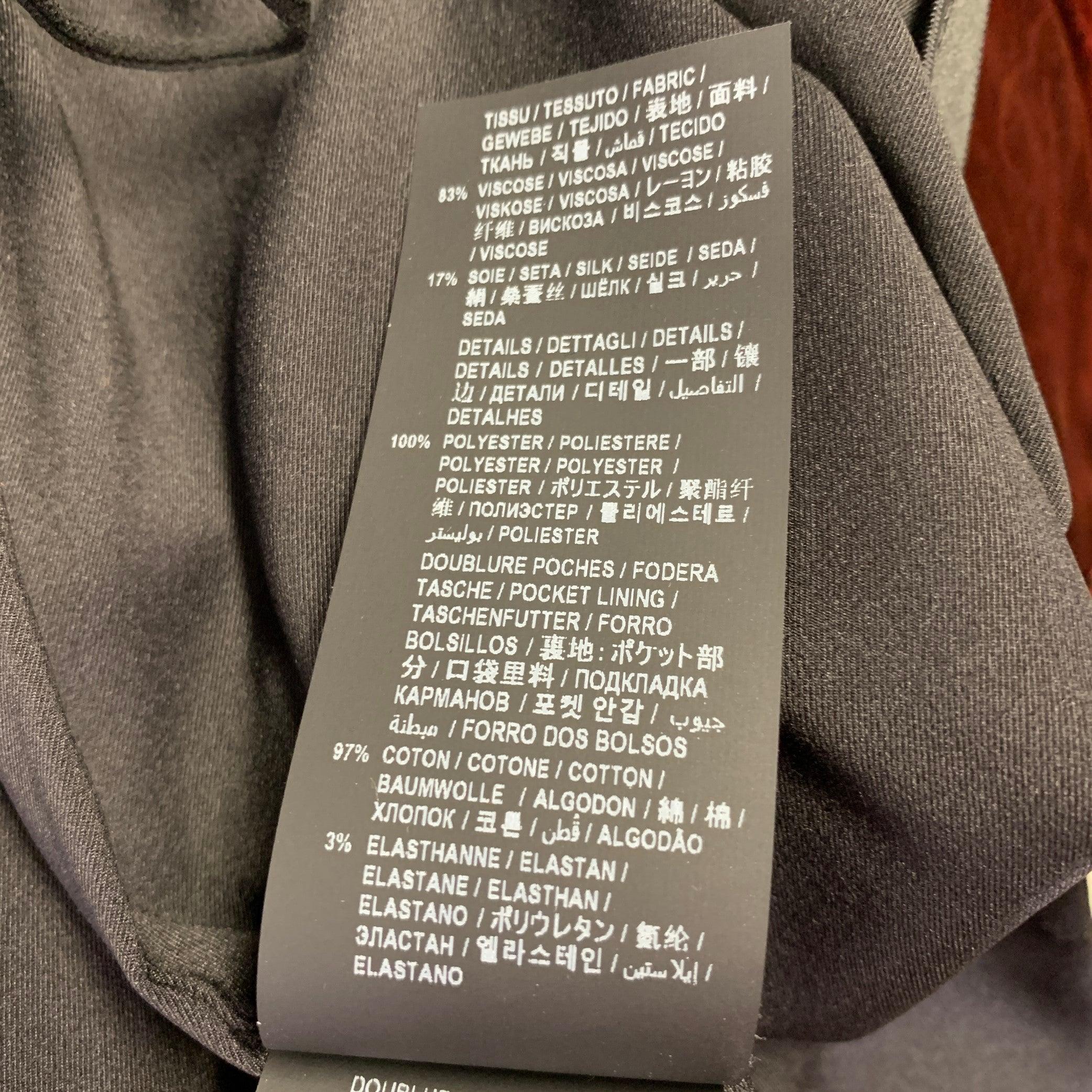 SAINT LAURENT Size 4 Burgundy Viscose Blend Velvet Dress Pants For Sale 1