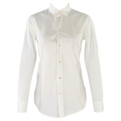 SAINT LAURENT, chemise boutonnée en coton blanc, taille 4