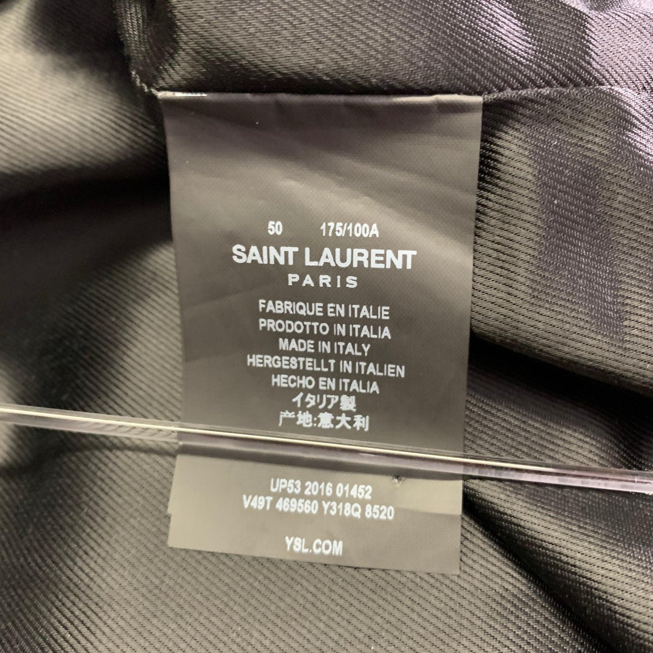 Veste d'été Saint-Laurent en viscose noire à fleurs multicolores, taille 40 en vente 1