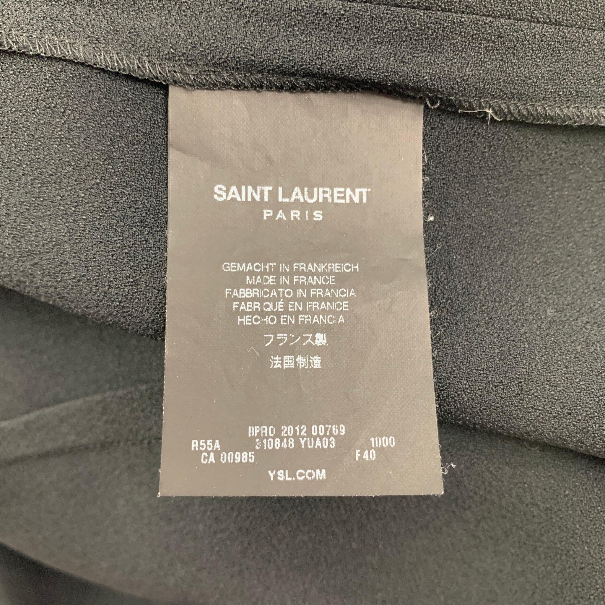 Vestido por encima de la rodilla SAINT LAURENT talla 8 Negro Mezcla de Acetatos en venta 1