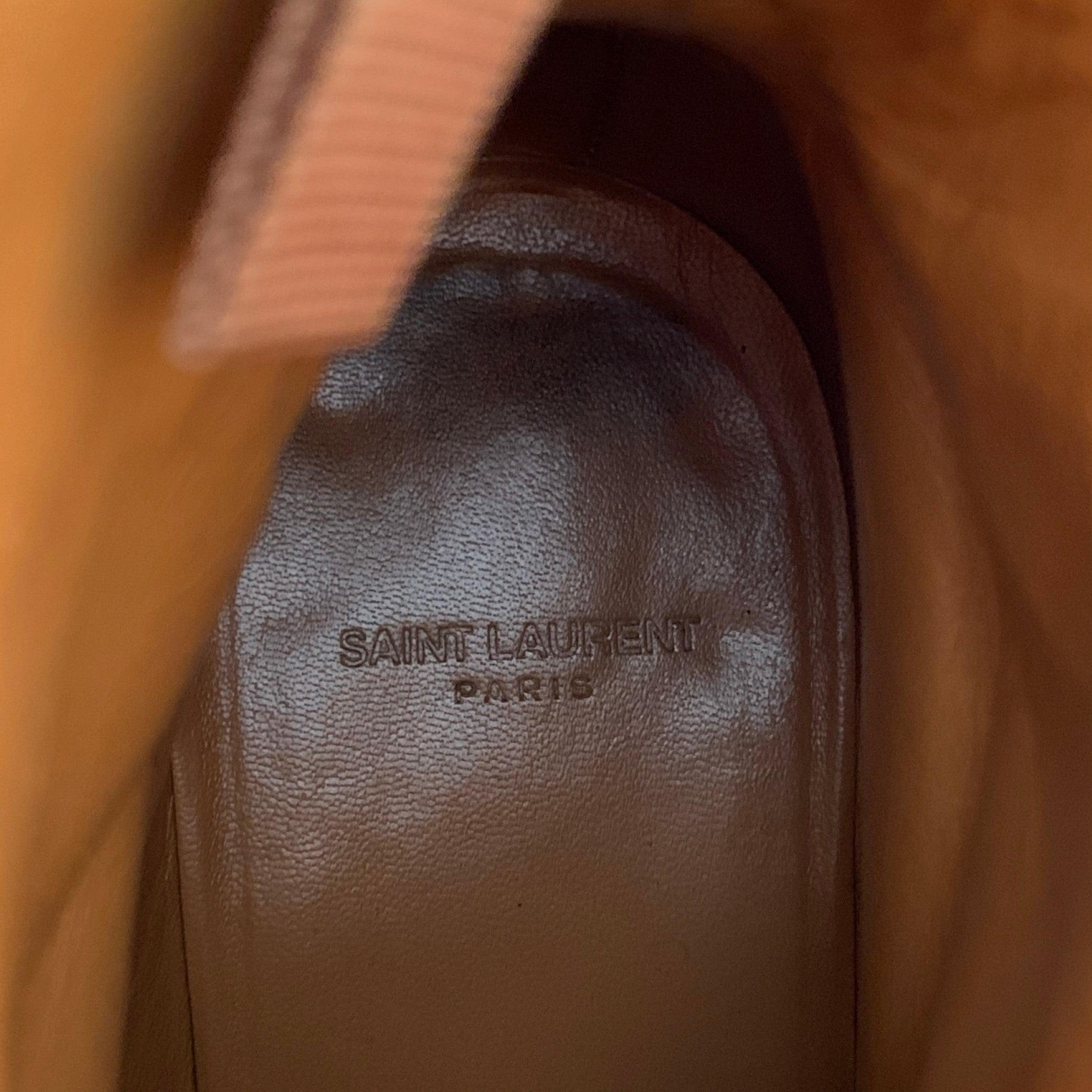 SAINT LAURENT Size 8 -Wyatt 30 Jodhpur- Tan Suede Belted Boots 2