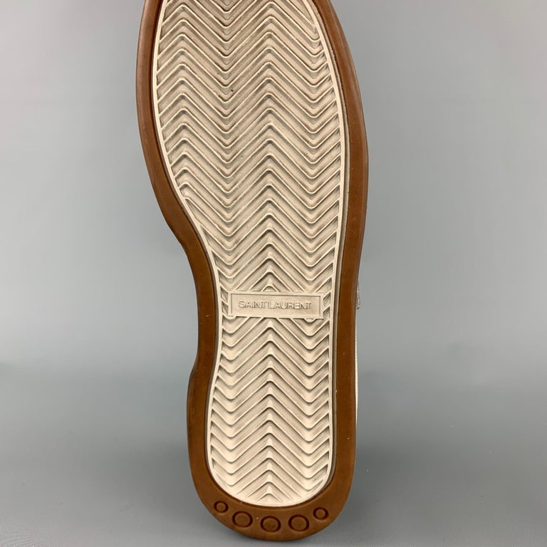 saint laurent perforated leather sneakers