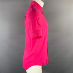 SAINT LAURENT Taille S Chemise rose à manches courtes