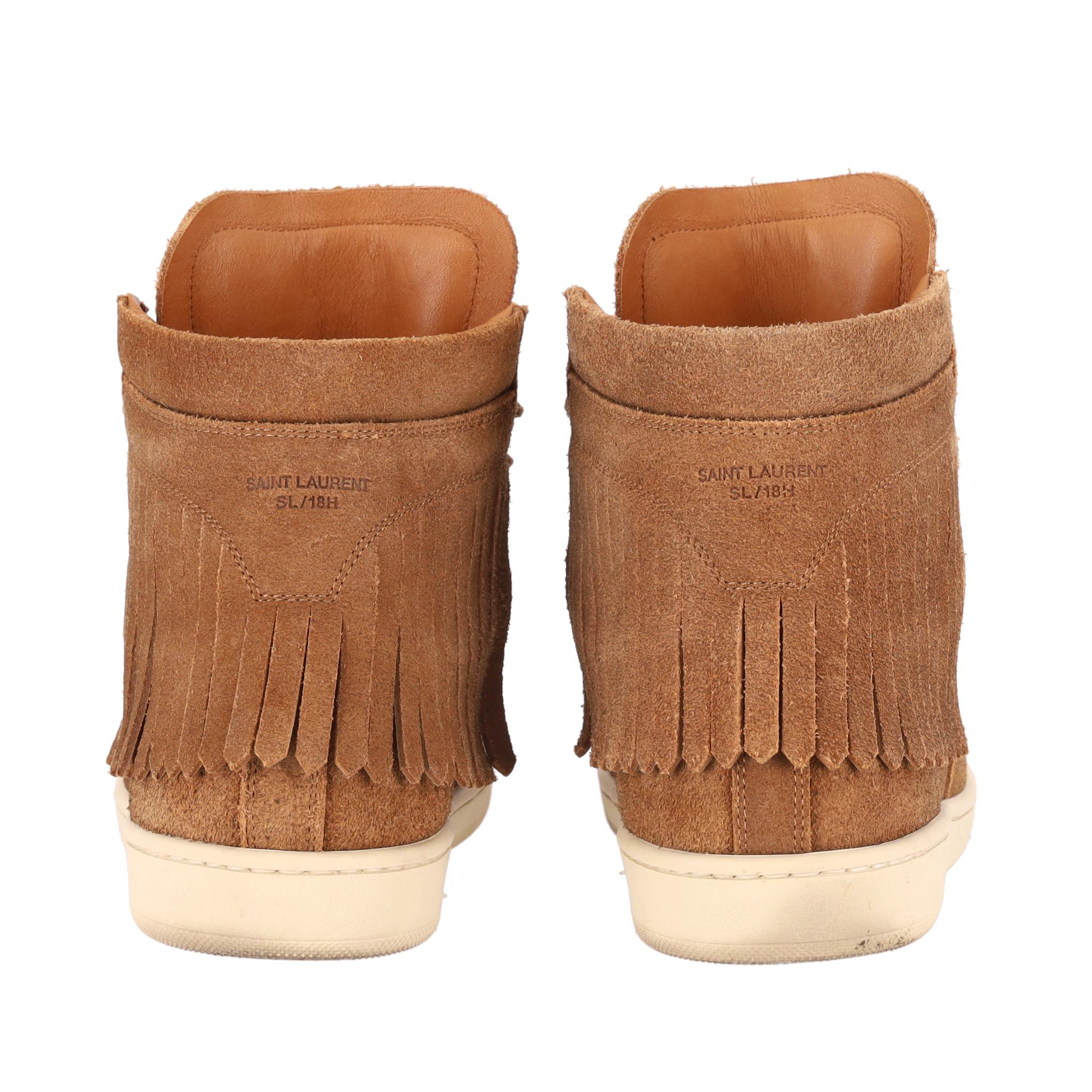 Men's Saint Laurent SL-18 High Top Suede Sneakers For Sale