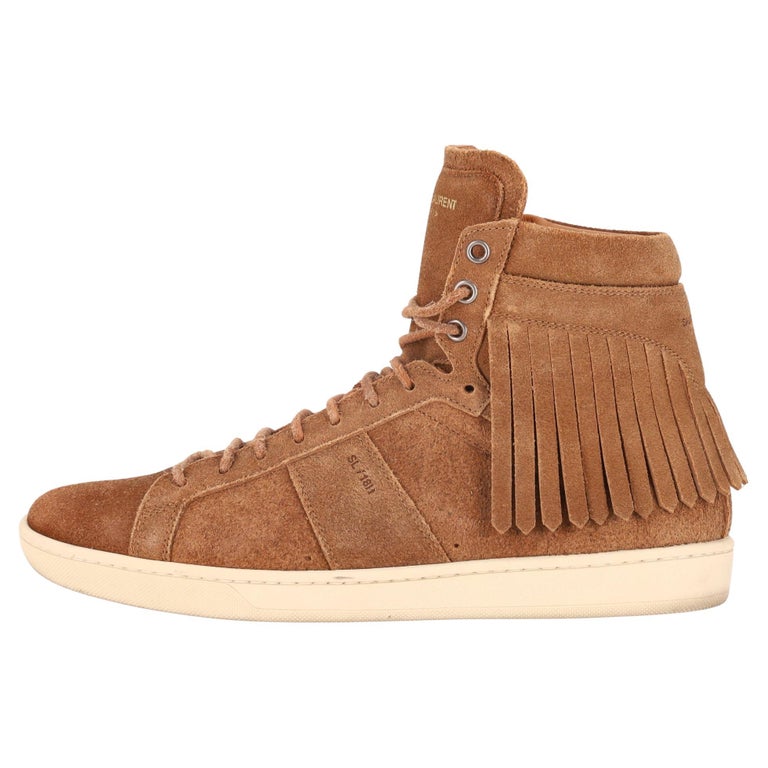 Saint Laurent SL-18 High Top Suede Sneakers For Sale at 1stDibs
