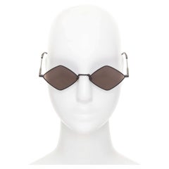 SAINT LAURENT SL302 Lisa black grey metal rhombus diamond shaped sunglasses