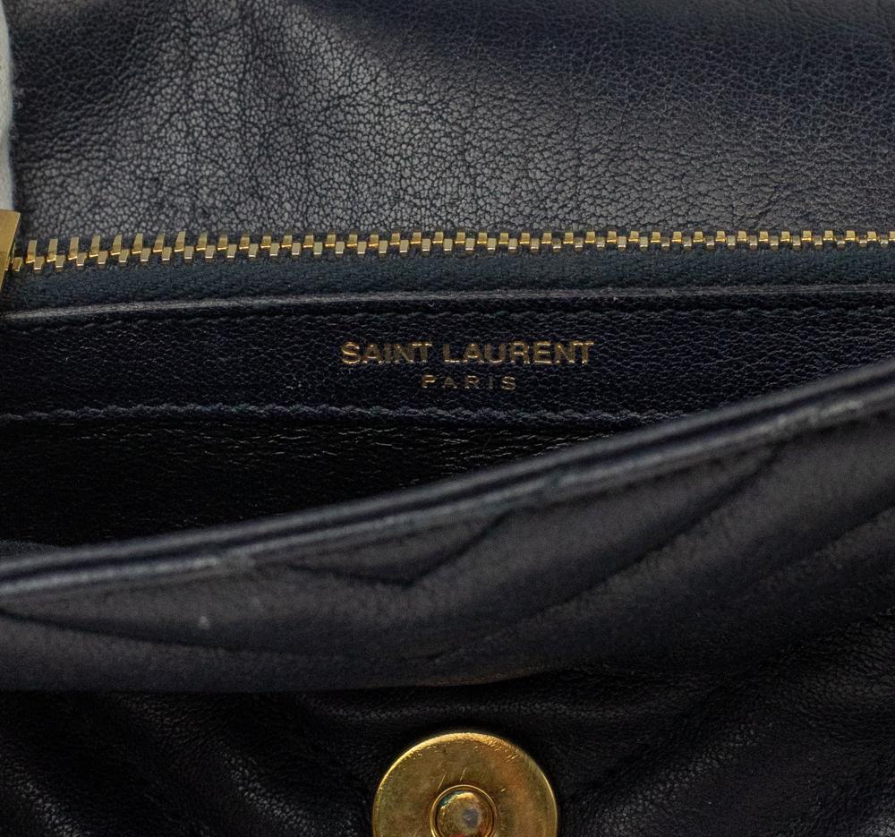 SAINT LAURENT, Small College in black leather 1