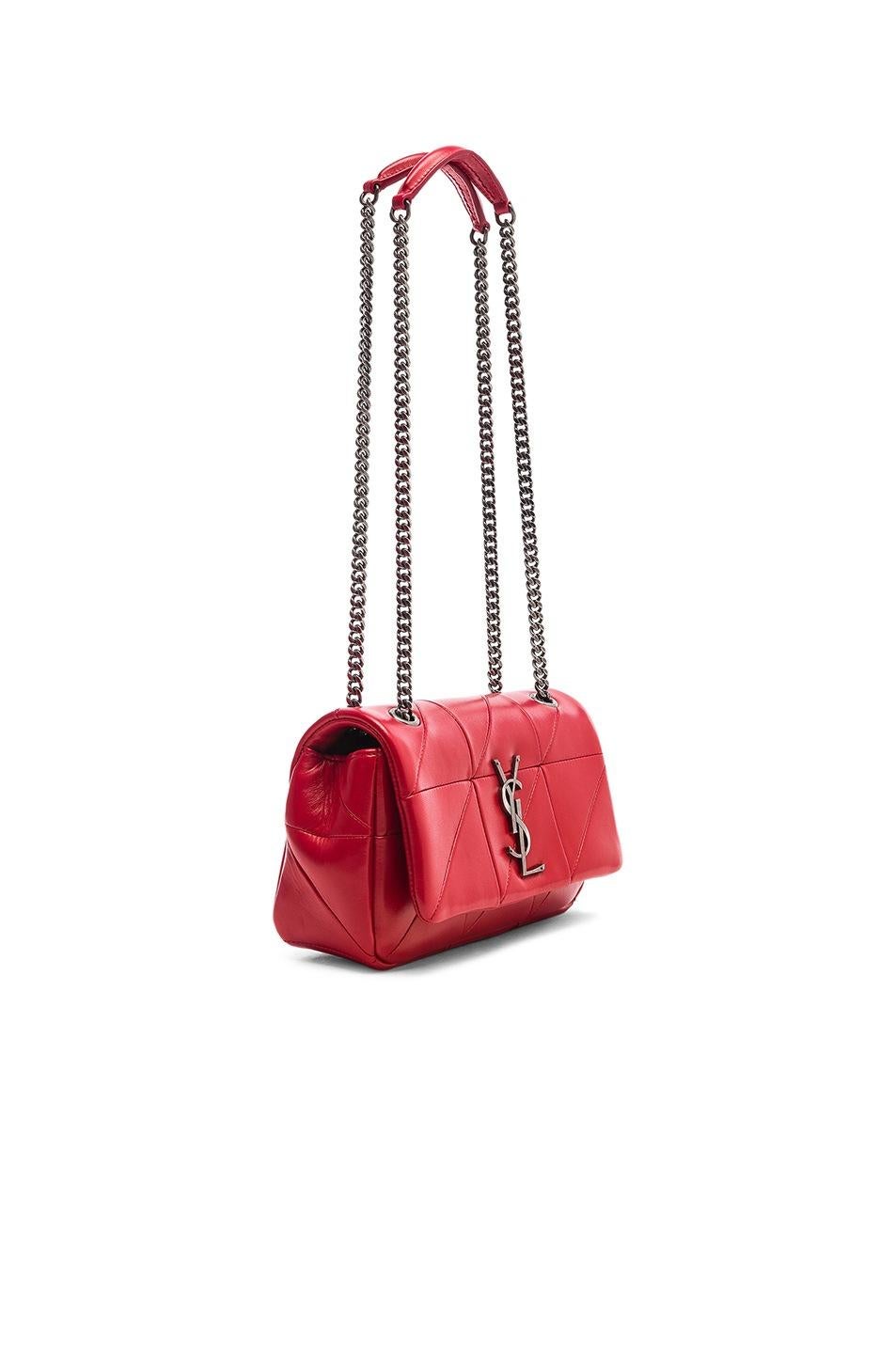 Saint Laurent Small Red Soft Leather 