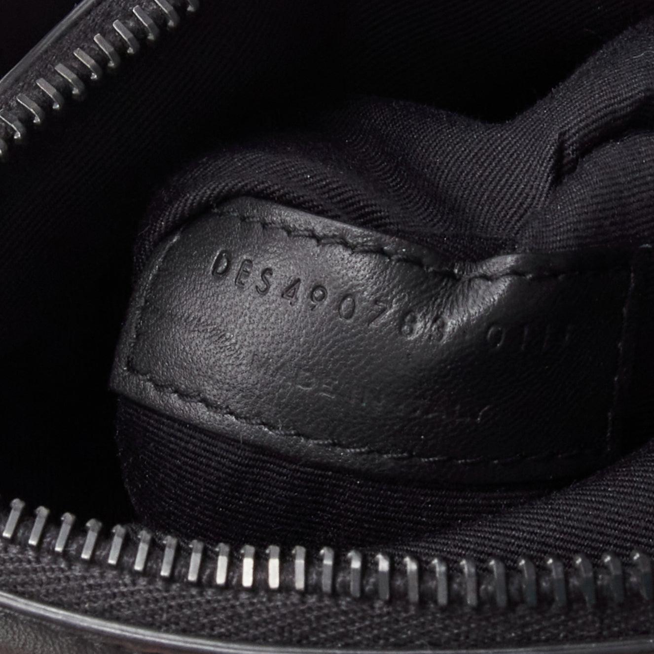 SAINT LAURENT Small Sac De Jour matte black stamped croc tote bag For Sale 8