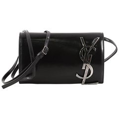 Saint Laurent Smoking Monogram Wallet Crossbody Leather Small