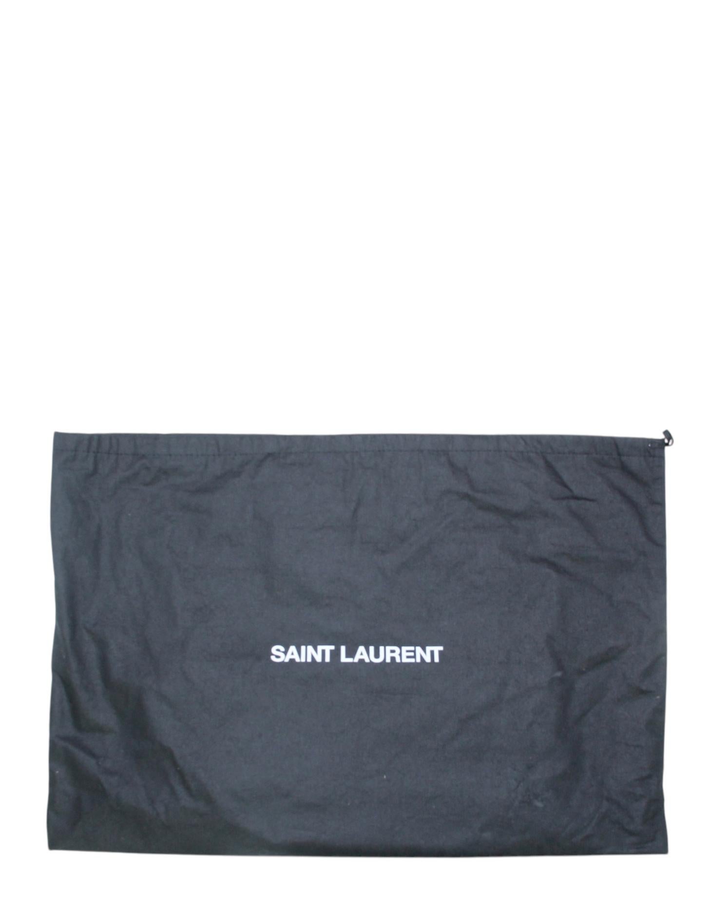 Saint Laurent So Black Leather Medium Loulou Puffer Bag For Sale 6