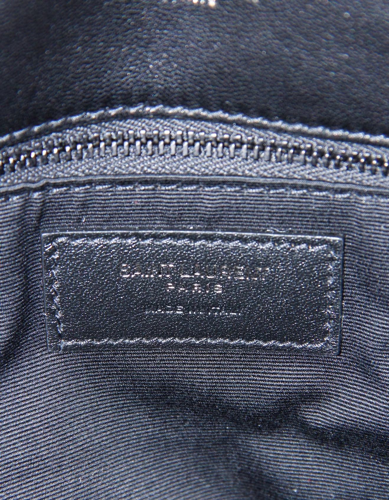 Saint Laurent So Black Leather Medium Loulou Puffer Bag For Sale 4