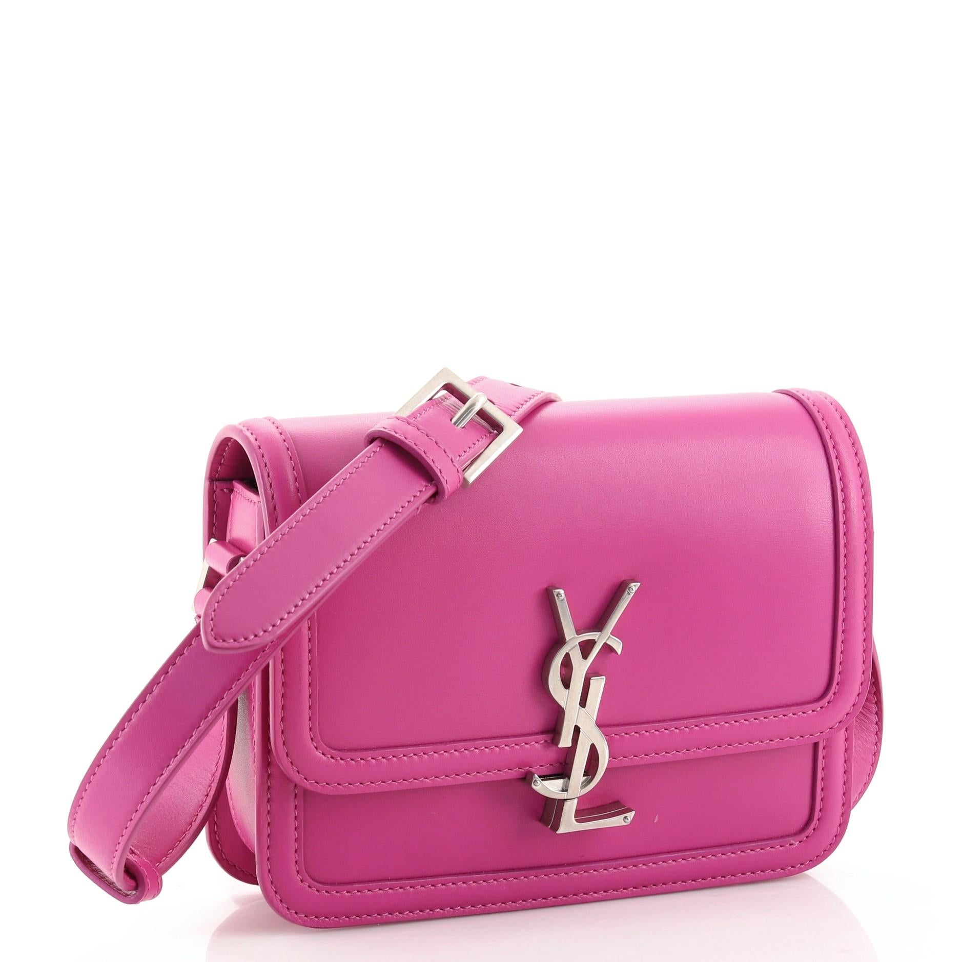Saint Laurent Solferino Tasche aus Leder Klein (Pink)