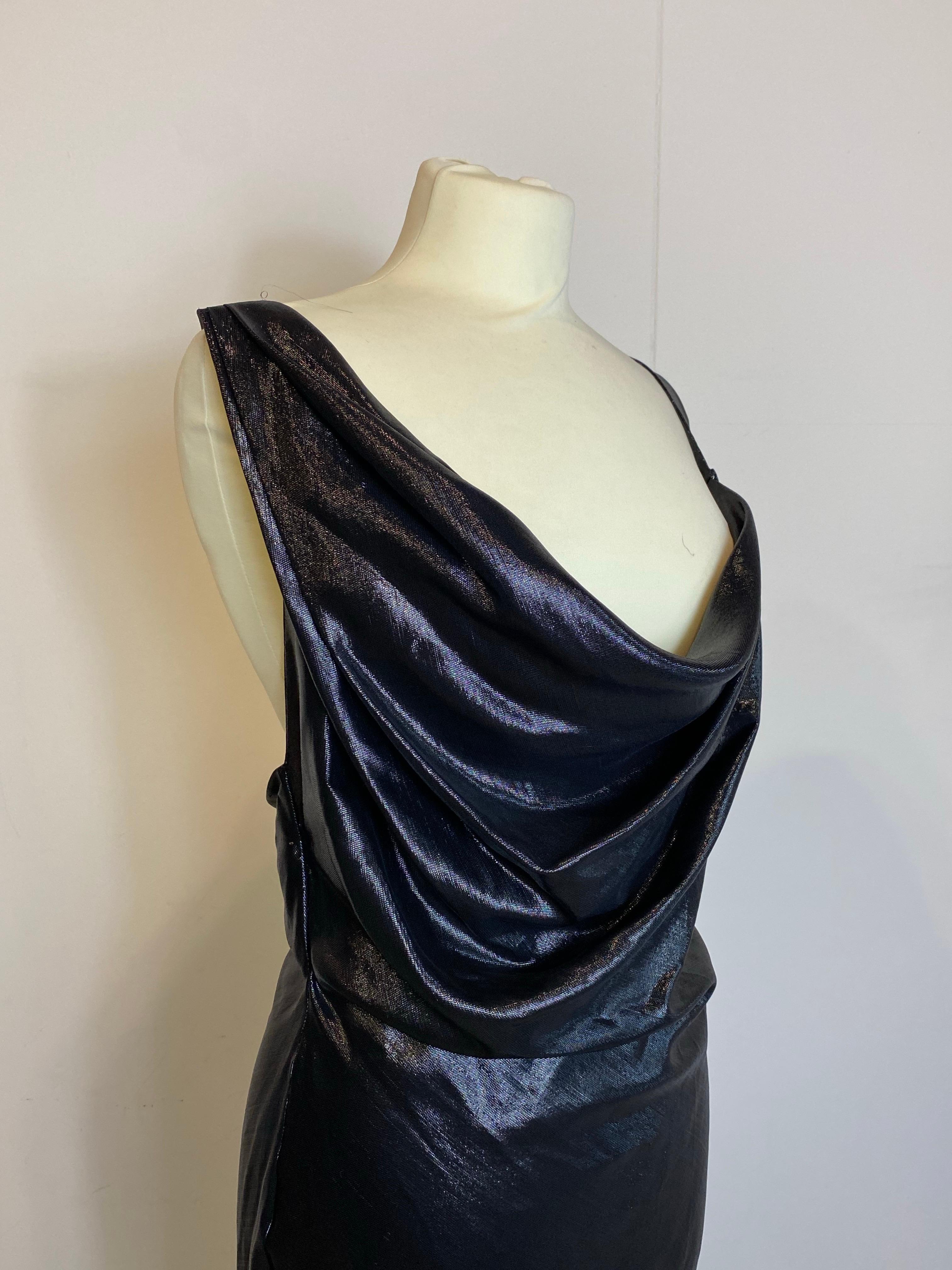 Saint Laurent SS 2016 lamè mini Black Dress In New Condition In Carnate, IT