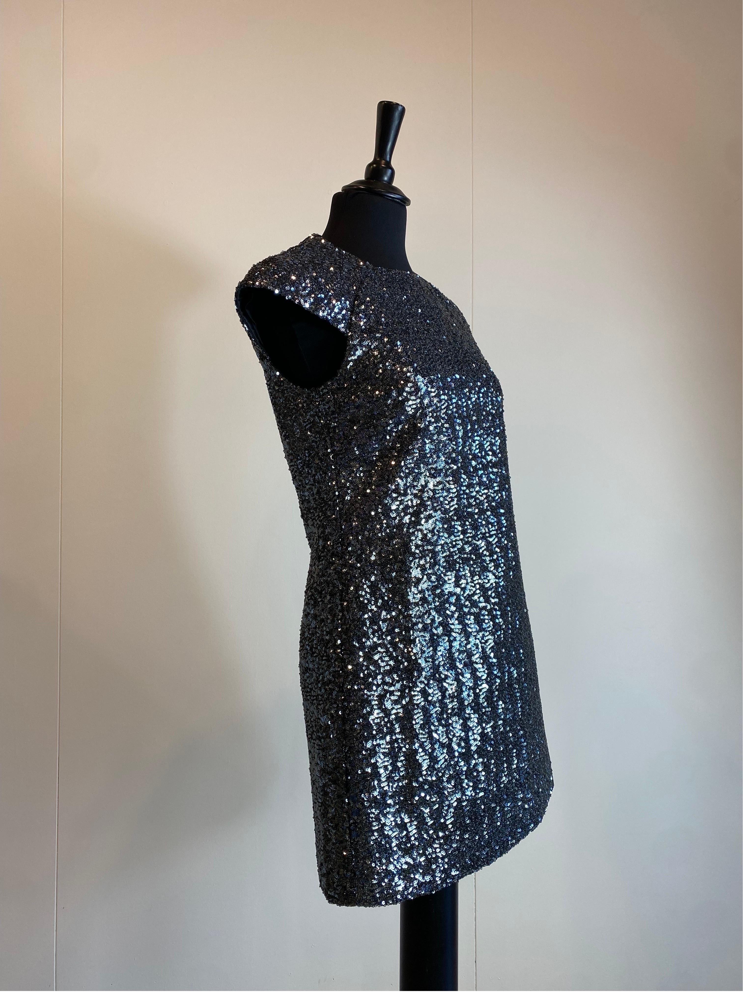 Women's or Men's Saint Laurent SS 2019 RTW Sequins mini Dress For Sale