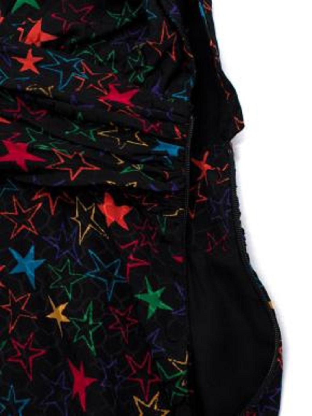 Saint Laurent Star Pattern Pleated Mini Shirt Dress For Sale 1