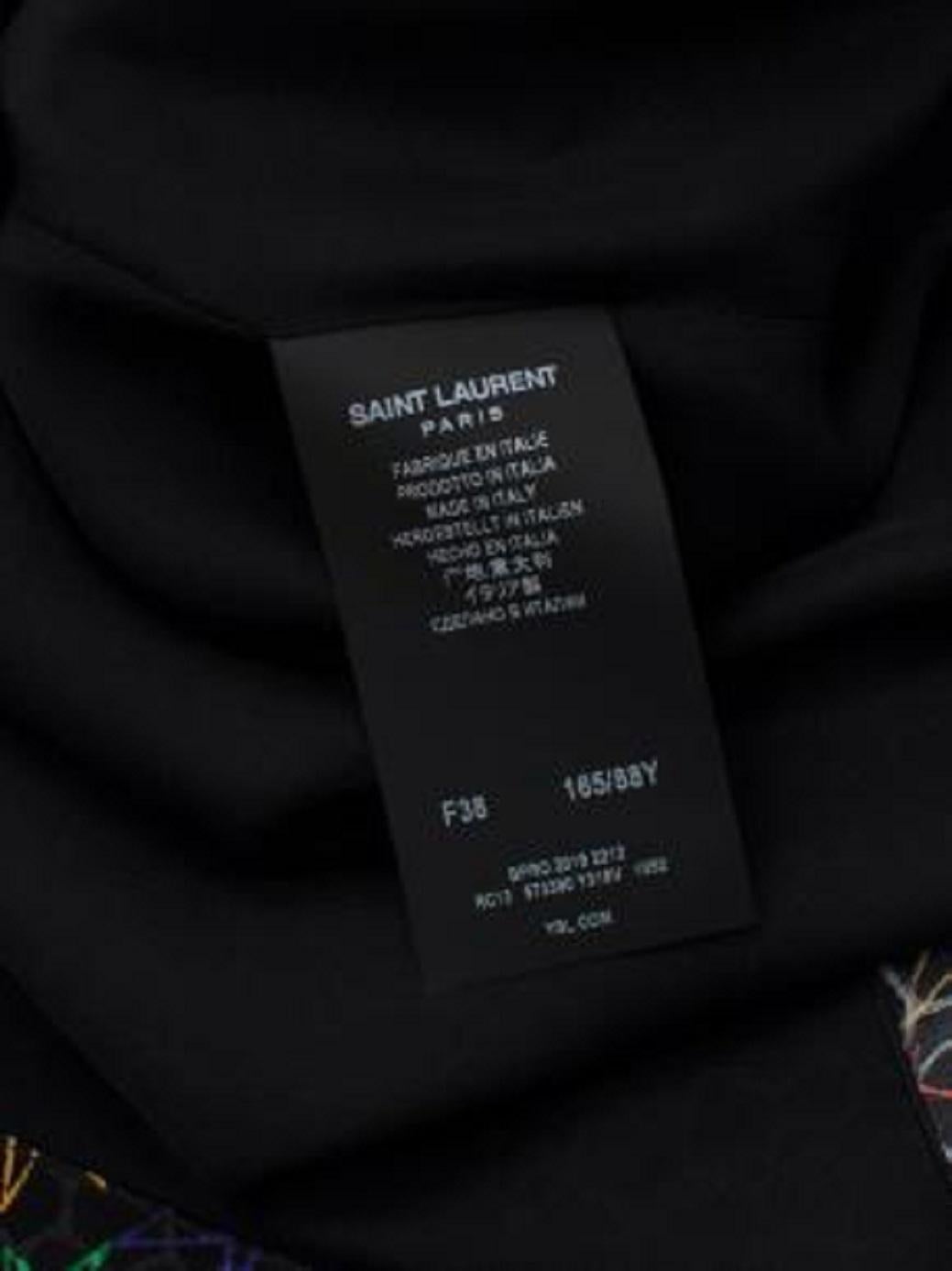 Saint Laurent Star Pattern Pleated Mini Shirt Dress For Sale 3