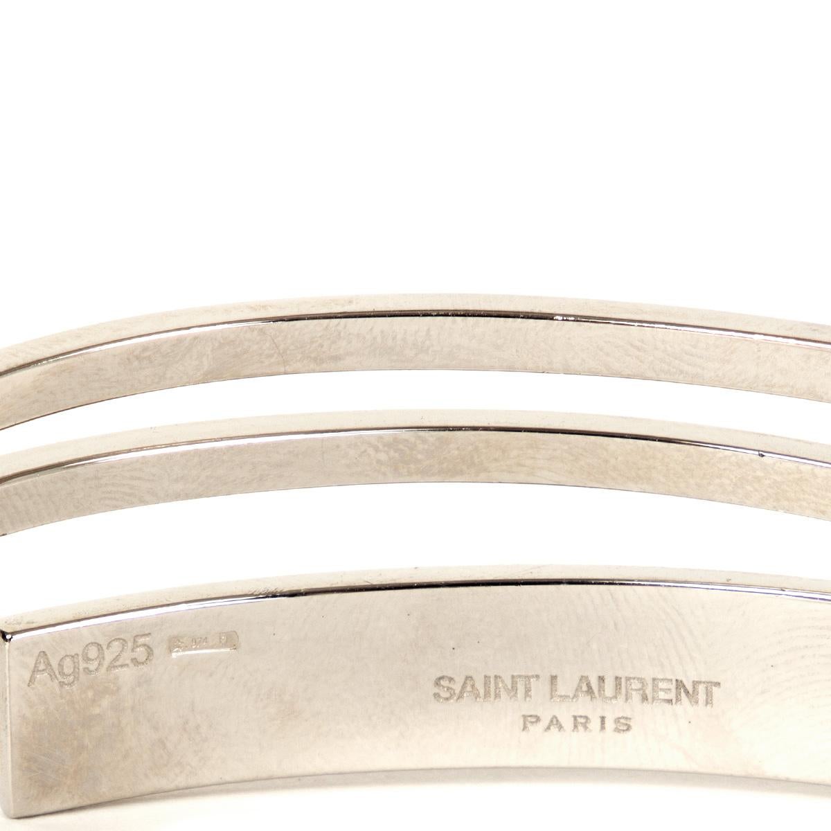 SAINT LAURENT sterling silver Cuff Bracelet 1
