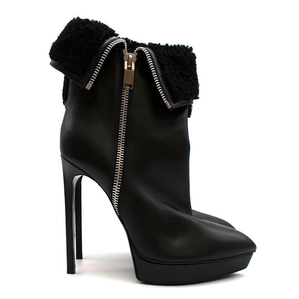 saint laurent shearling boots