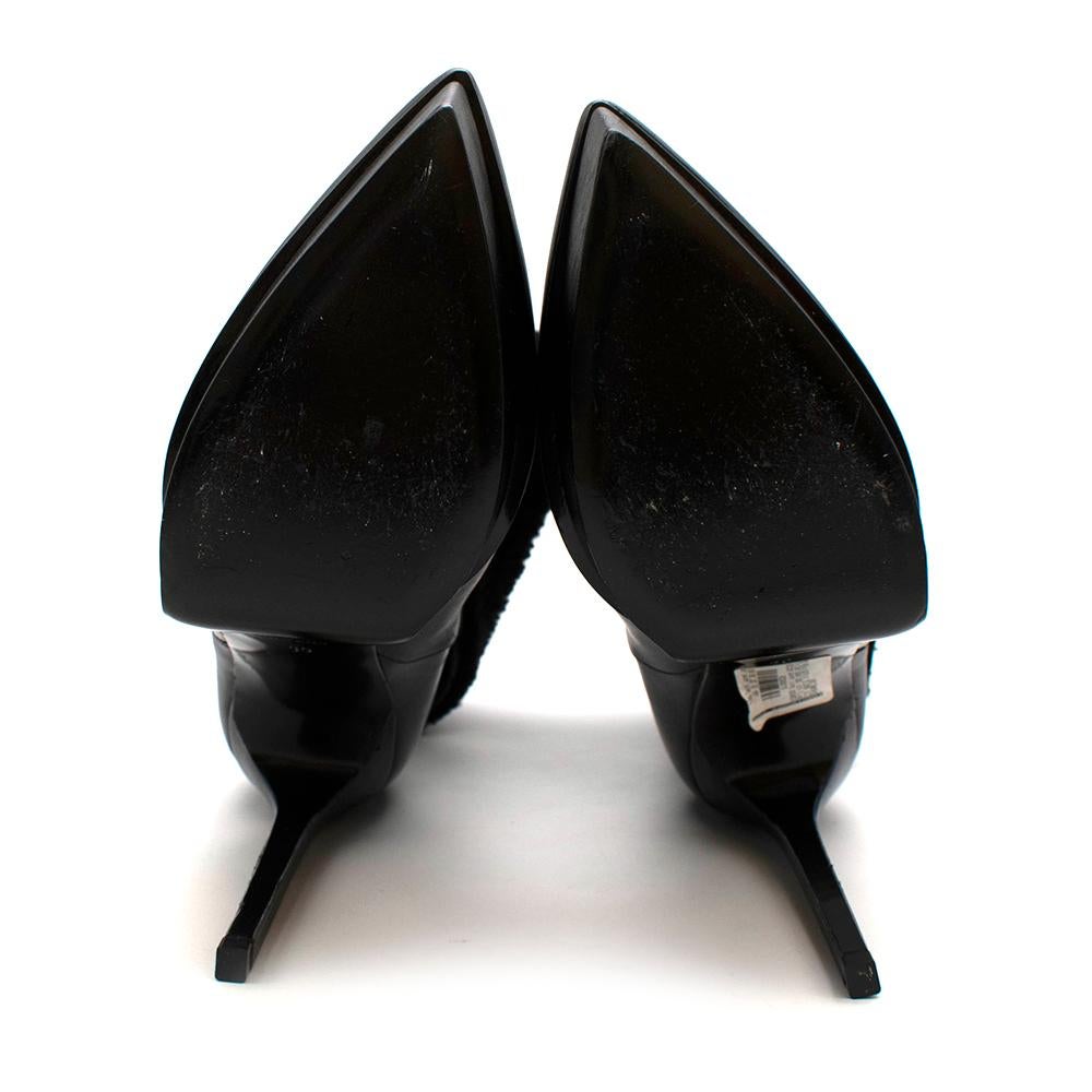 Saint Laurent Stivali a spillo con plateau foderato di shearling - Taglia EU 39 in vendita 1