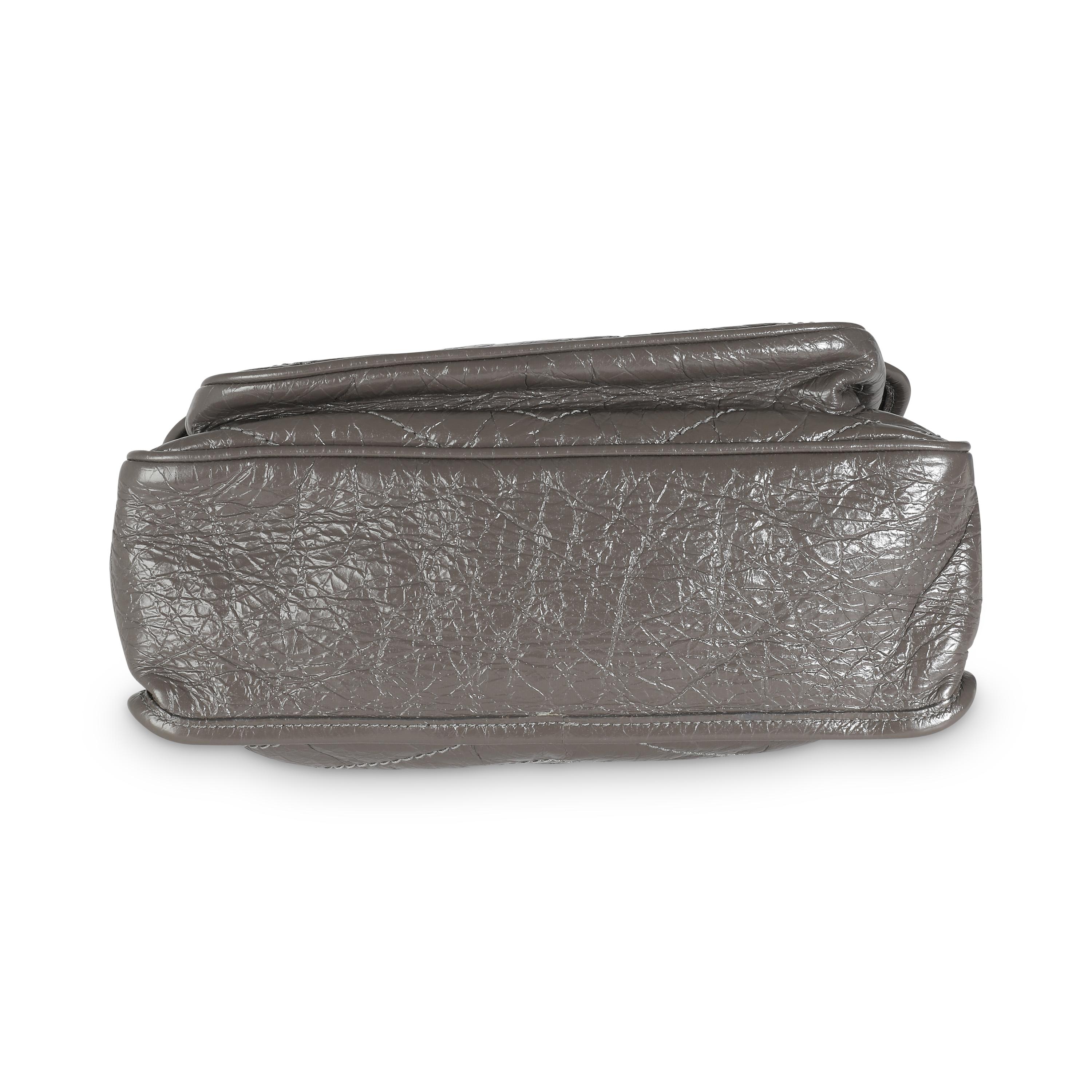 Saint Laurent Storm Crinkled Calfskin Matelasse Medium Niki Chain Satchel For Sale 3