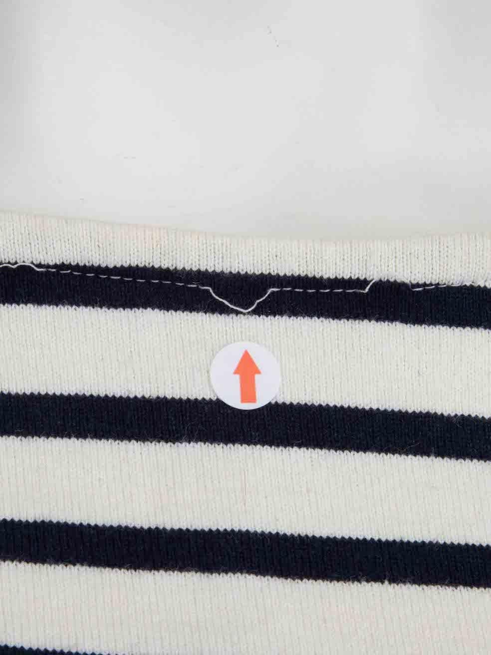 Saint Laurent Striped Long Sleeves Top Size L For Sale 1