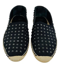 Saint Laurent Studded Canvas Espadrilles