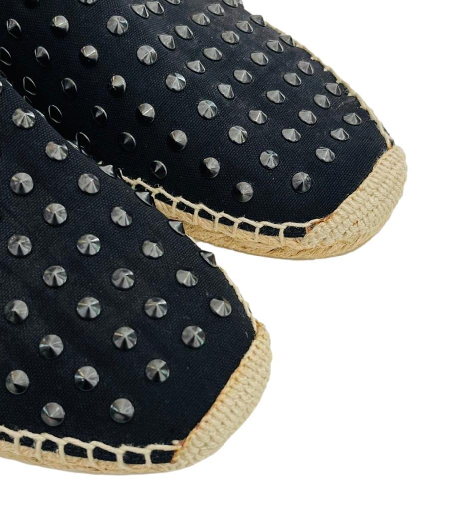 Men's Saint Laurent Studded Canvas Espadrilles For Sale