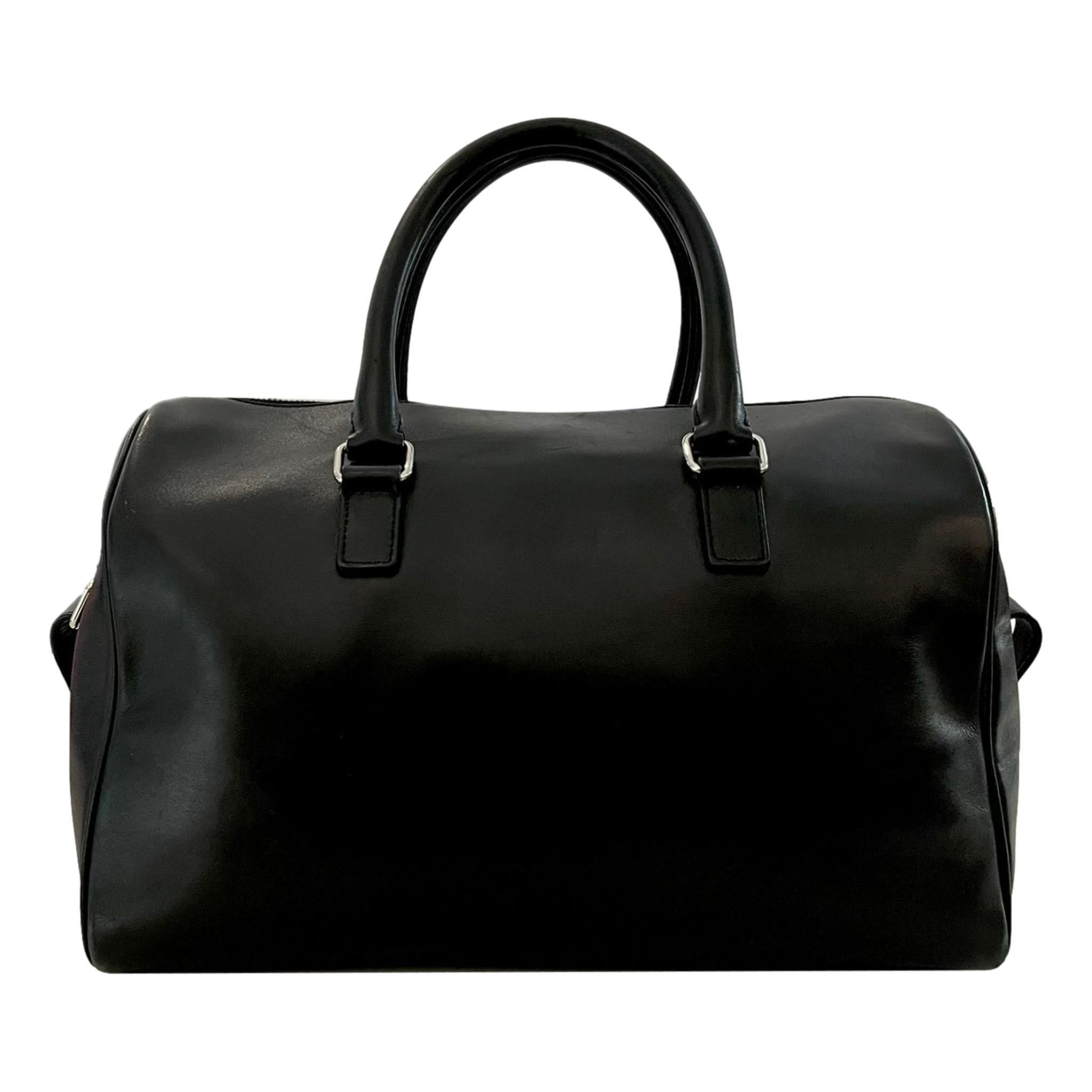 Black Saint Laurent Studded Leather Duffle Bag