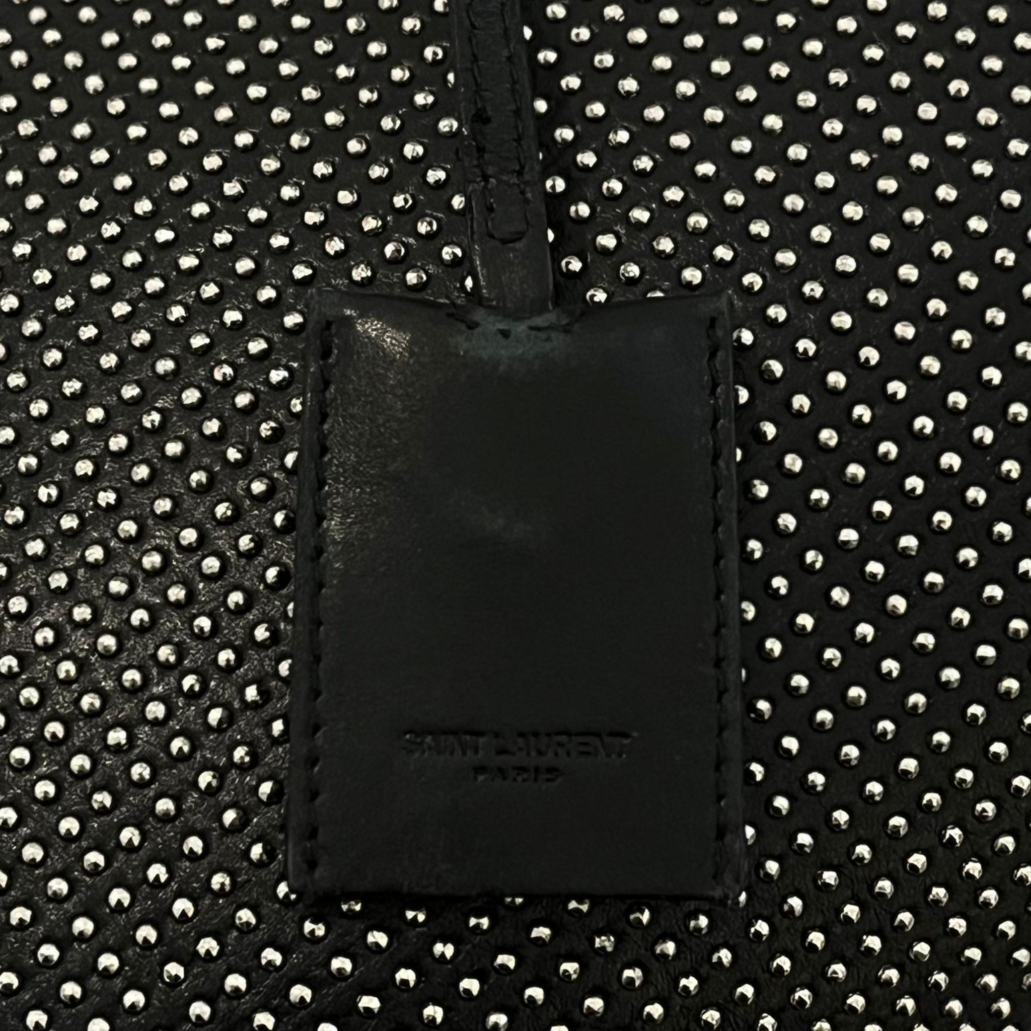 Saint Laurent Studded Leather Duffle Bag 3