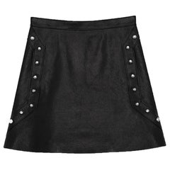 Saint Laurent Studded Leather Mini Skirt