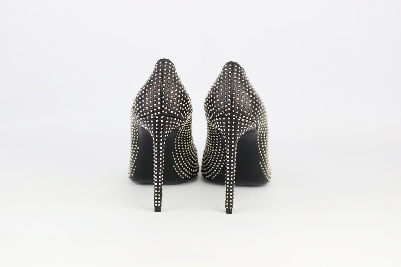 Saint Laurent Leder-Pumps mit Nieten EU 38 UK 5 US 8 (Schwarz)